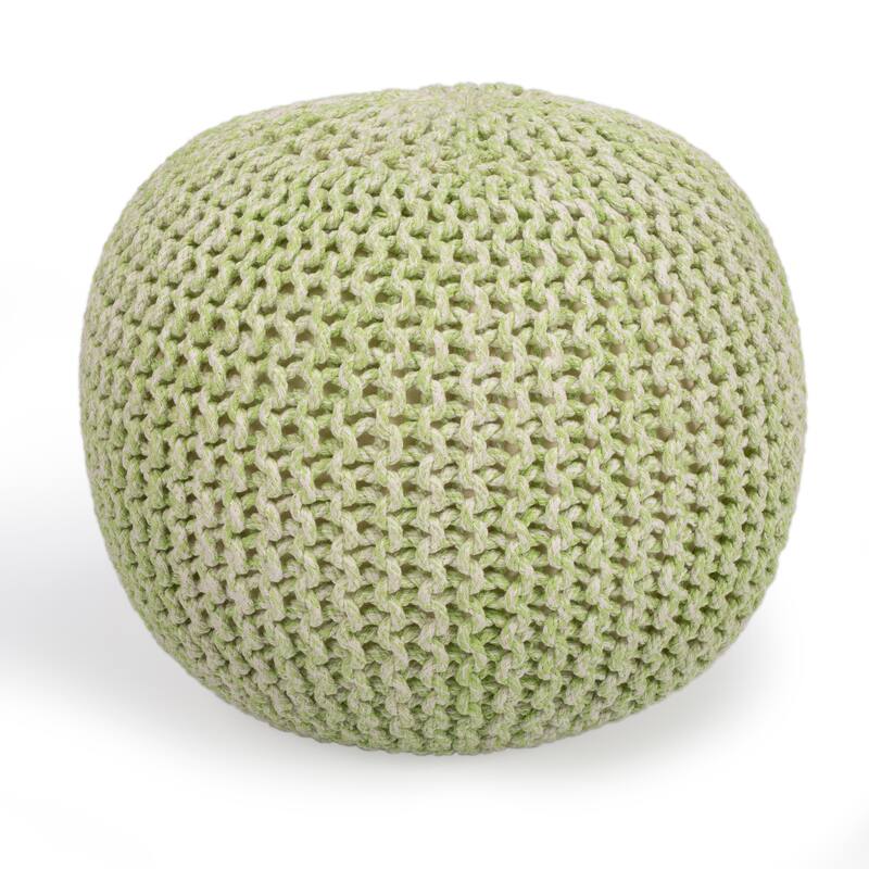 Pincushion Woven Pouf - Green