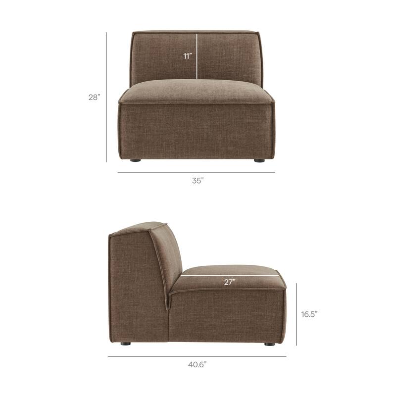 Restore Performance Fabric Upholstered Armless Modular Chair