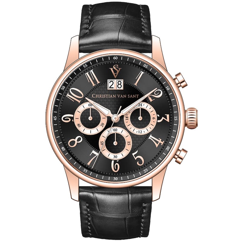 Christian Van Sant Men's Heritage Black Dial Watch - CV3944 - 6 (36)