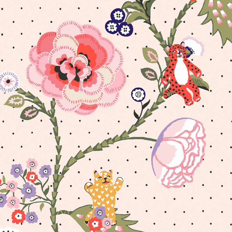 Cath Kidston Catnip Neutral Wallpaper