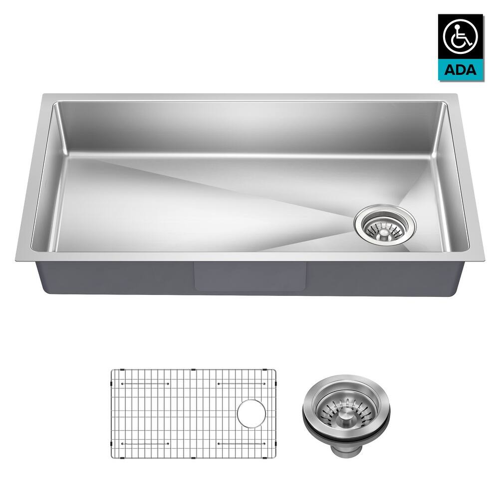 KRAUS Fairlane Undermount 18 Gauge Stainless Steel Kitchen Sink