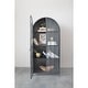 preview thumbnail 4 of 17, Arched Metal Cabinet with Glass Shelves