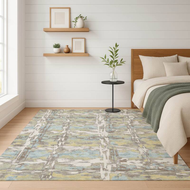 Machine Washable Indoor/ Outdoor Casual Fowler Chantille Rug