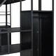 preview thumbnail 9 of 32, All-in-one Loft Bed Full Size Loft Bed Metal Bed Frame with Bookcase Stairs, Wardrobe, Lockers and Storage Shelves for Bedroom
