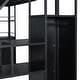 preview thumbnail 9 of 17, Full Size Metal Loft Bed with Storage Staircase and Wardrobe,Shelves and Lockers