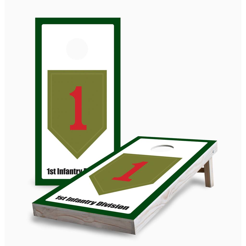 1st Infantry Division Corn Hole Board Set with Hole Lights