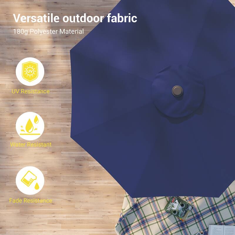 Bonosuki 9ft Patio Umbrella Market Table Umbrella with Tilt and Crank