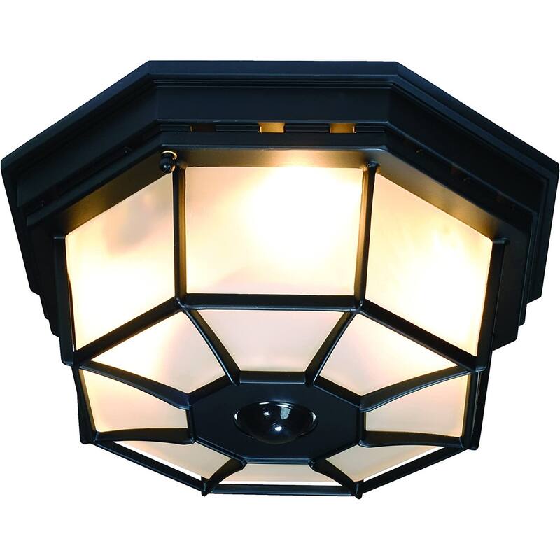 Black motion activated ceiling light 4 light industrial ceiling lmap ...