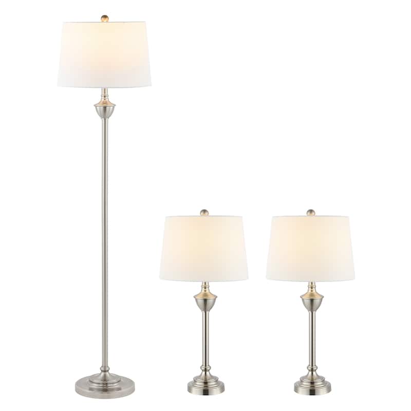 SAFAVIEH Lighting Meirav Floor And Table Lamp (Set of 3) - 15Wx15Dx61H