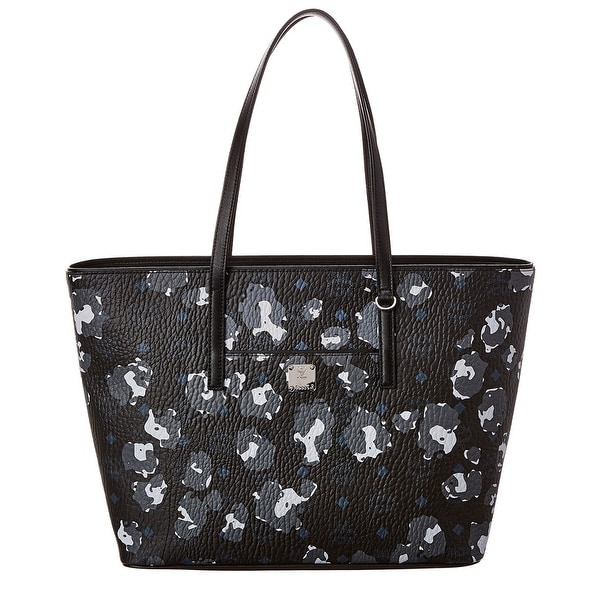 mcm anya leopard tote