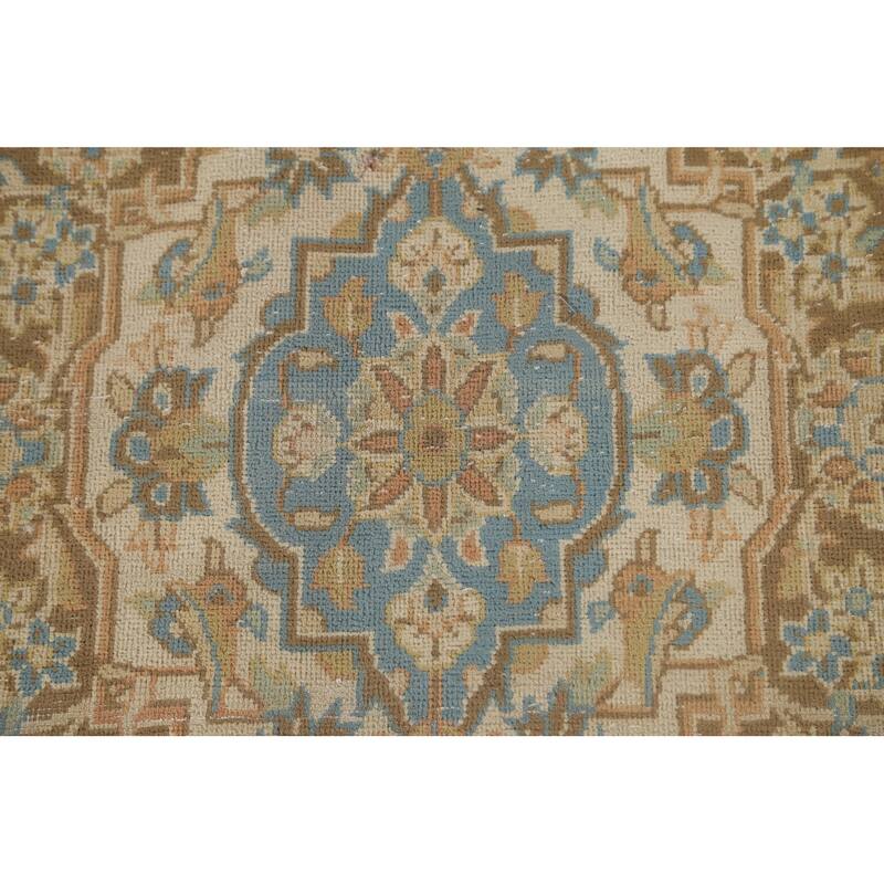 Traditional Kashan Persian Vintage Rug Handmade Wool Carpet - 6'6"x 9'6"
