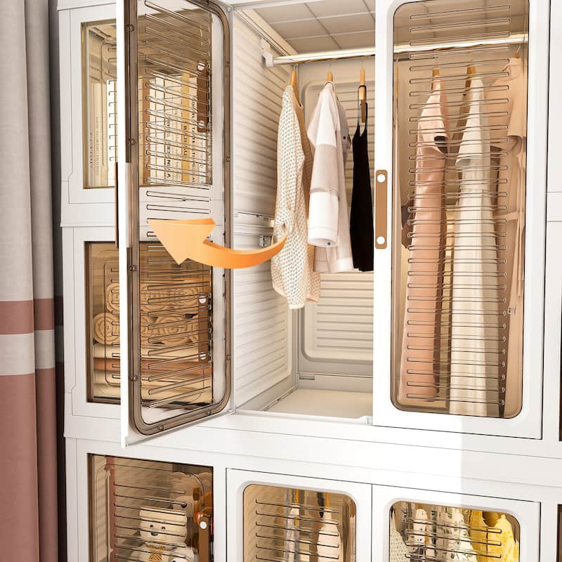 Portable Wardrobe Closet Storage Organizer for Clothes
