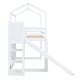 preview thumbnail 13 of 13, White House Twin Size Loft Bed with Slide, Storage Shelves, Climbing Ramp, and Adjustable Light for Fun and Safety