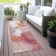 preview thumbnail 34 of 118, Machine Washable Indoor/Outdoor Abstract Dream Chantille Rug Pink - 2'3" x 7'6"
