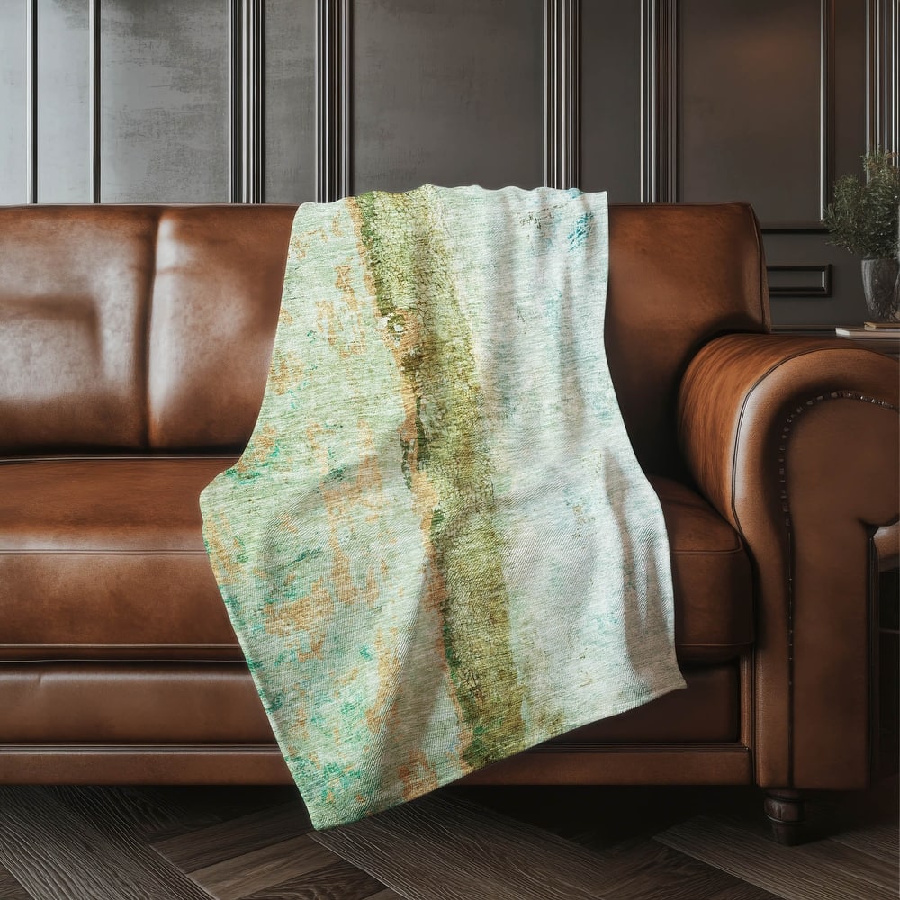 Premium Machine Washable Modern Contemporary Sherpa Throw Blanket