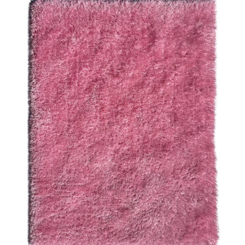 RugBerry Romance Pink Shag Area Rug Shaggy Fluffy Soft Thick Pile - 8' x 10' - Pink