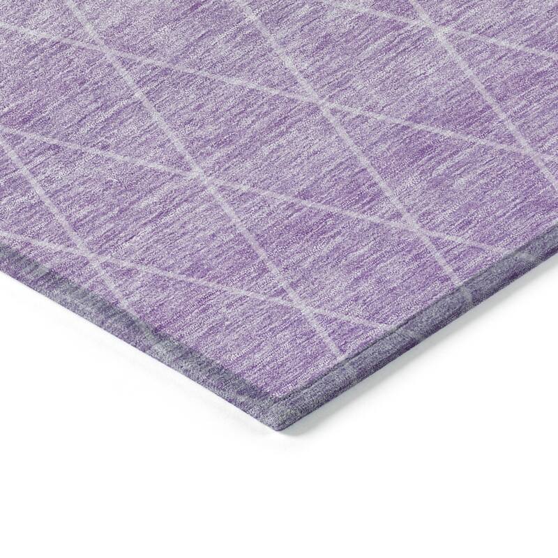 Machine Washable Indoor/ Outdoor Ombre Trellis Chantille Rug