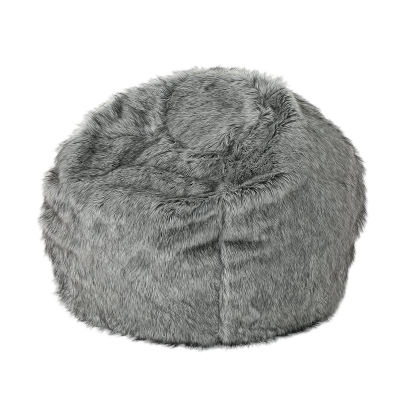 Warrin Furry Glam Faux Fur 3 Ft. Bean Bag by Christopher Knight Home