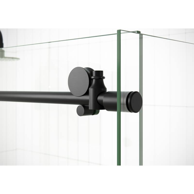 Glass Warehouse 60 in - 64 in x 30 in x 78 in Frameless Sliding Shower Door with Return Panel