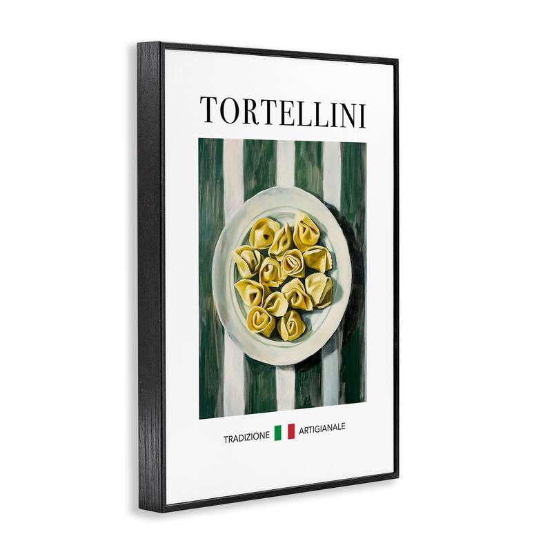 Stupell Traditional Tortellini Pasta Framed Giclee Art Design By Andreas Magnusson