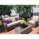 Arden Selections New Tan Leala Texture Outdoor Deep Seat Set