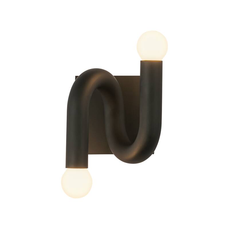 Alora Lighting WV420206 Sadie 2 Light 6" Tall Bathroom Sconce - Matte Black