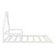 preview thumbnail 5 of 8, Modern Full Size Wood Floor Kids Bed Frame with House-Shaped Headboard, Sturdy Pine Construction, Easy Assembly, White