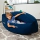 preview thumbnail 4 of 3, Bouncyband Comfy Hugging Peapod Sensory Pod, 48", Ages 3-6 Up to 4 Feet Tall, Blue