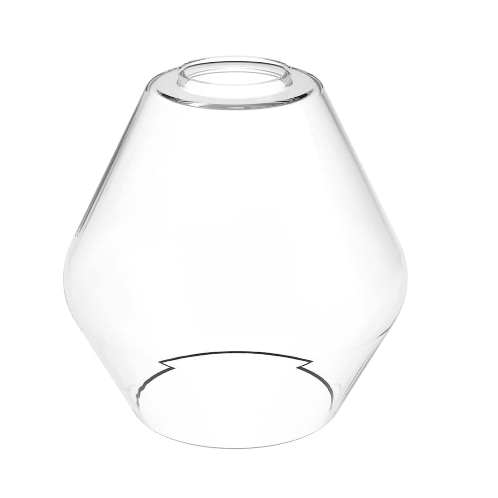 YANSUN 3-Pack Pear-Shaped Clear Glass Lamp Shades, 6.0in in Lamp Shade for Lighting Fixture Replacement - 5.98*5.87*5.98