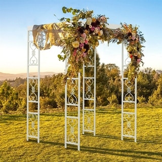Outdoor Wedding Canopy Arch Backdrop Stand Garden Backyard Gazebo - Bed ...