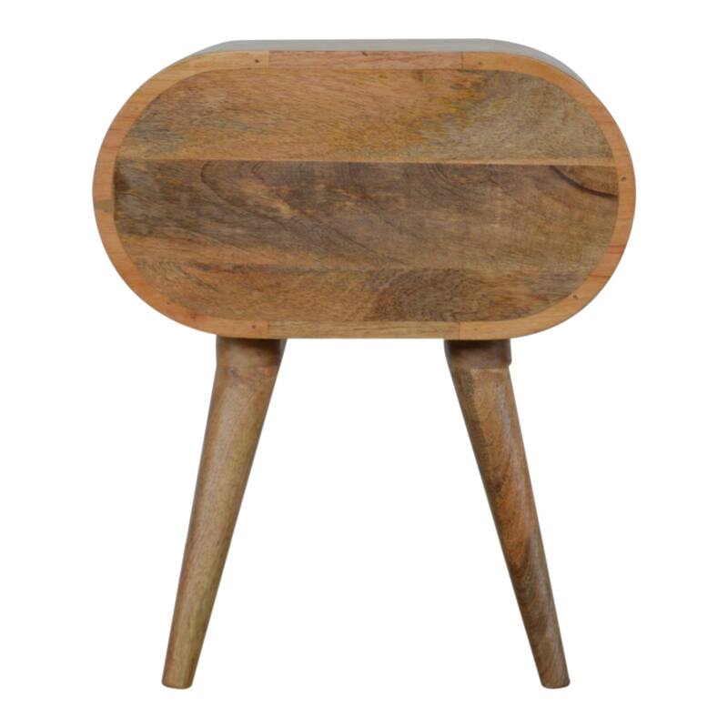 Artisan Furniture Solid Wood Circular Nightstand
