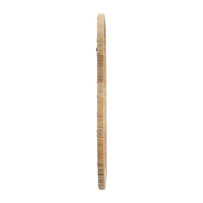 Modern Wall Mirror with Rounded Corners - 22", Brown - 22" x 1" x 34"