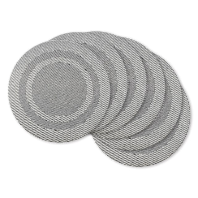 Design Imports Silver Doubleframe Kitchen Placemat Set (Set of 6)