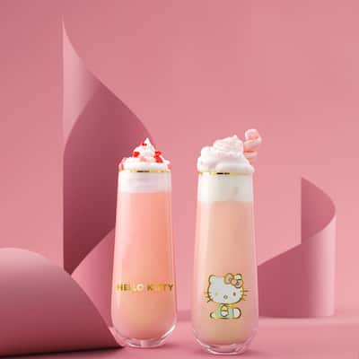 Hello Kitty® Stay Gold Stemless Flutes - 9.4 oz - Set of 4