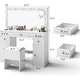 preview thumbnail 8 of 6, Makeup Vanity Desk,41”Large Mirror,12 Adjustable 3 Color LED Bulbs,5 Drawers,Suitable for Girls' Makeup Vanity.
