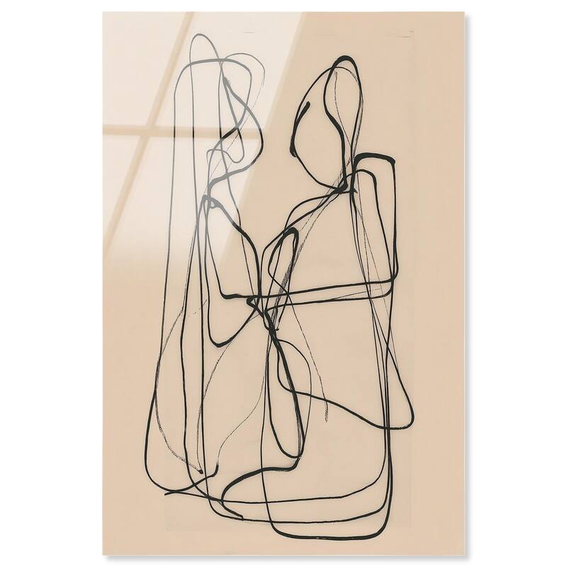 Embrace of Lines I Acrylic by Art Remedy, Ready to Hang - 36" x 54"