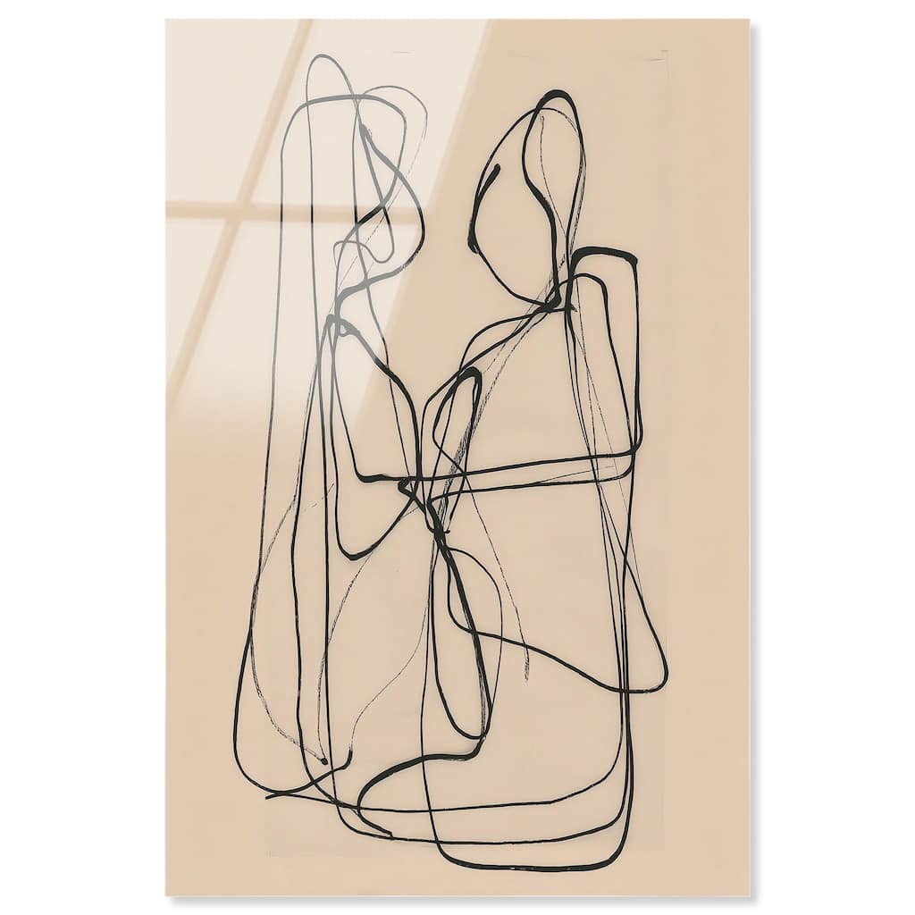 Embrace of Lines I Acrylic by Art Remedy, Ready to Hang