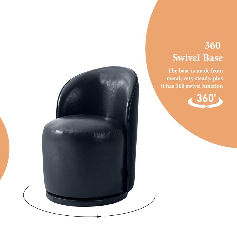 UIXE Modern Upholstered Swivel Armless Side Dining Chairs
