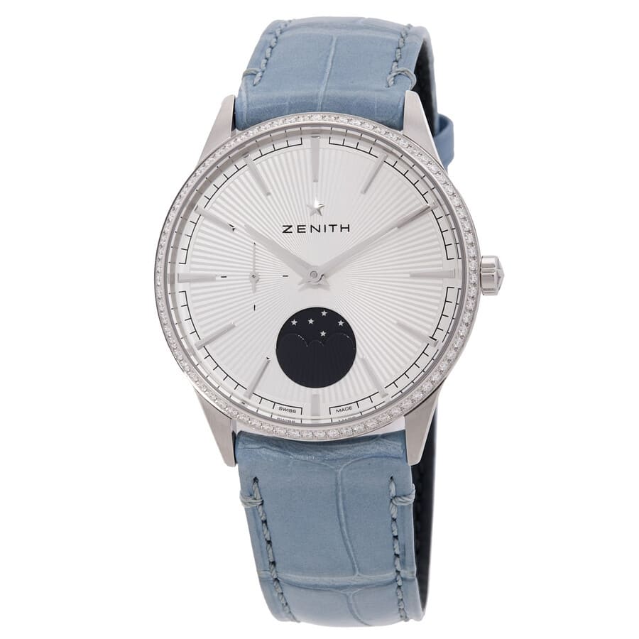 Zenith Elite Automatic Diamond Women's Watch - Silver - Silver