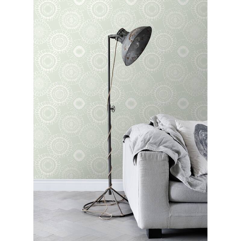Chesapeake Sonnet Sage Floral Wallpaper - 20.9 x 396 x 0.025