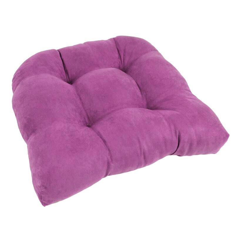 19-inch U-Shaped Microsuede Chair Cushion (Set of 1, 2, or 4) - Single - Ultra Violet