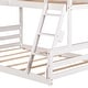 preview thumbnail 15 of 18, Distinctive Twin over Full House Bunk Kids Bed with Ladder,Roof