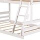 preview thumbnail 15 of 18, Twin over Full Bunk Bed with House Design and Built-in Ladder , Pitched Roof Style, Convertible into Separate Beds