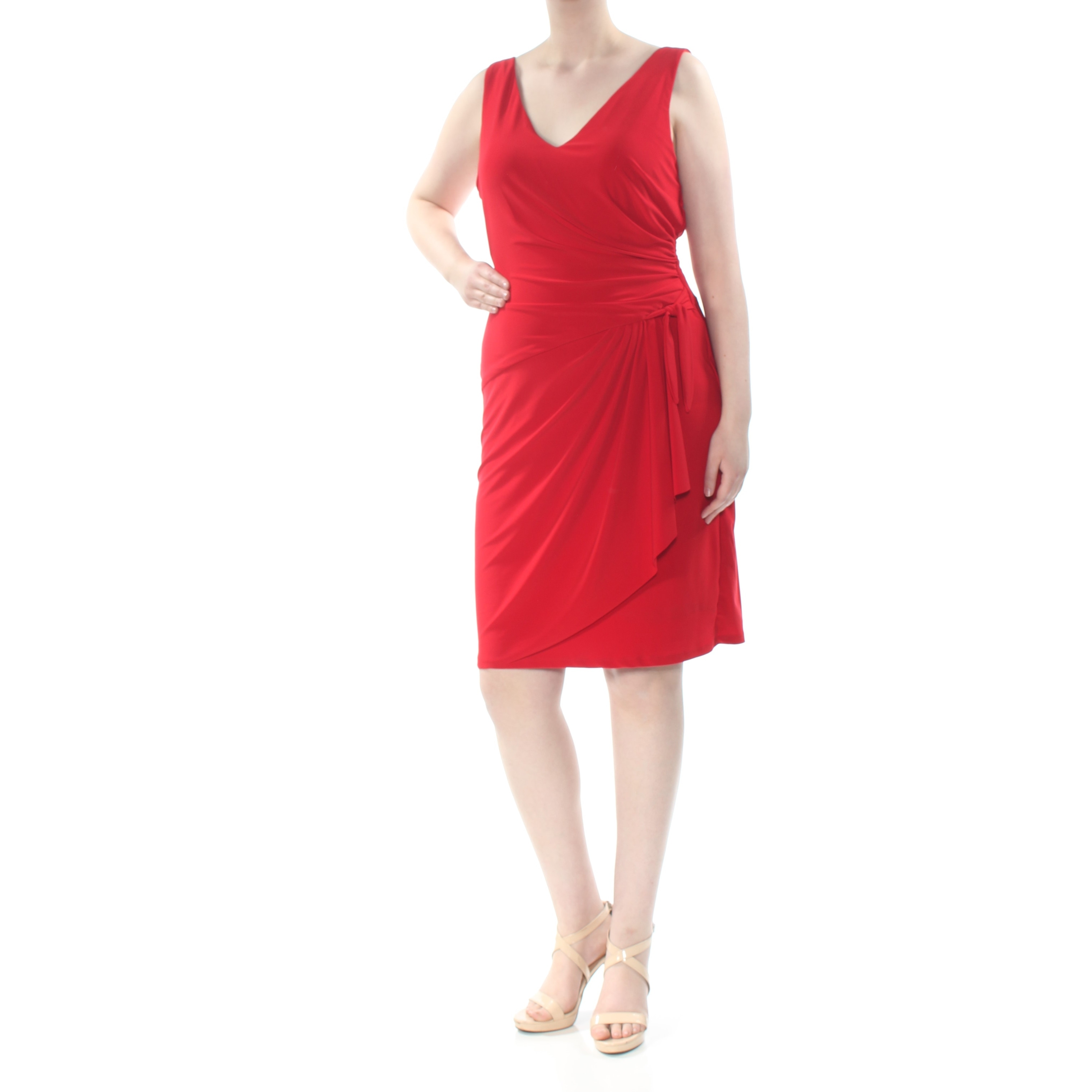 red cocktail dress size 16