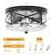 2-Light Flush Mount Glass Ceiling Light with Metal Frame - N/A