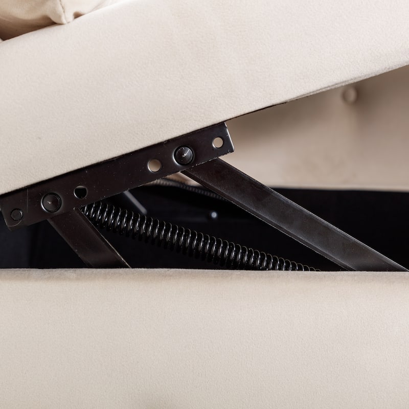 Velvet Upholstered Bench Lounge Bench with Storage, Decorative Bench Indoor Bench with Pillows and Armrests