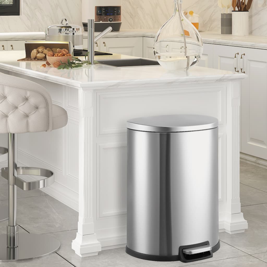 Stainless Steel Trash Can, 50 Liter / 13 Gallon
