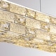 preview thumbnail 9 of 9, 36" Modern Chrome Long Luxury Crystal Chandelier Rectangular Dimmable Light Fixture for Dining Room Living Room - N/A