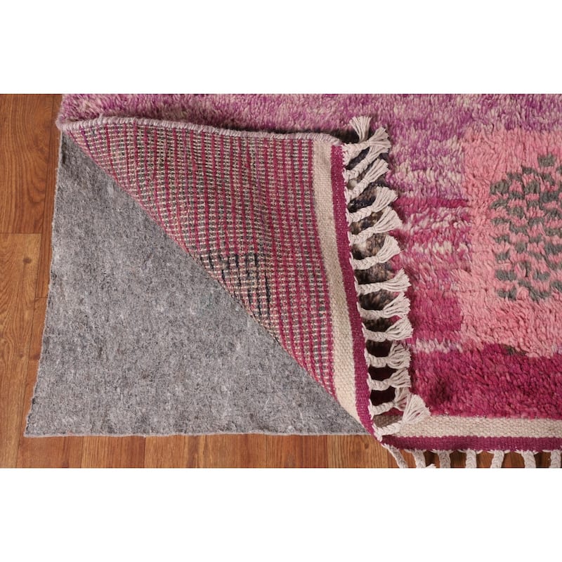 Purple Tribal Moroccan Oriental Large Area Rug Handmade Wool Carpet - 9'3" x 14'6"