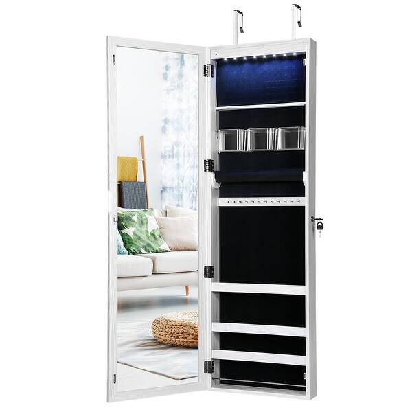 Shop Langria Jewelry Cabinet With Full Length Mirror On Sale
